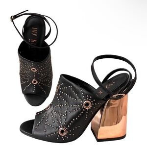 Ivy Kirzhner NEW Epoque Rose Gold Stud
Grommet Open/Peep Toe